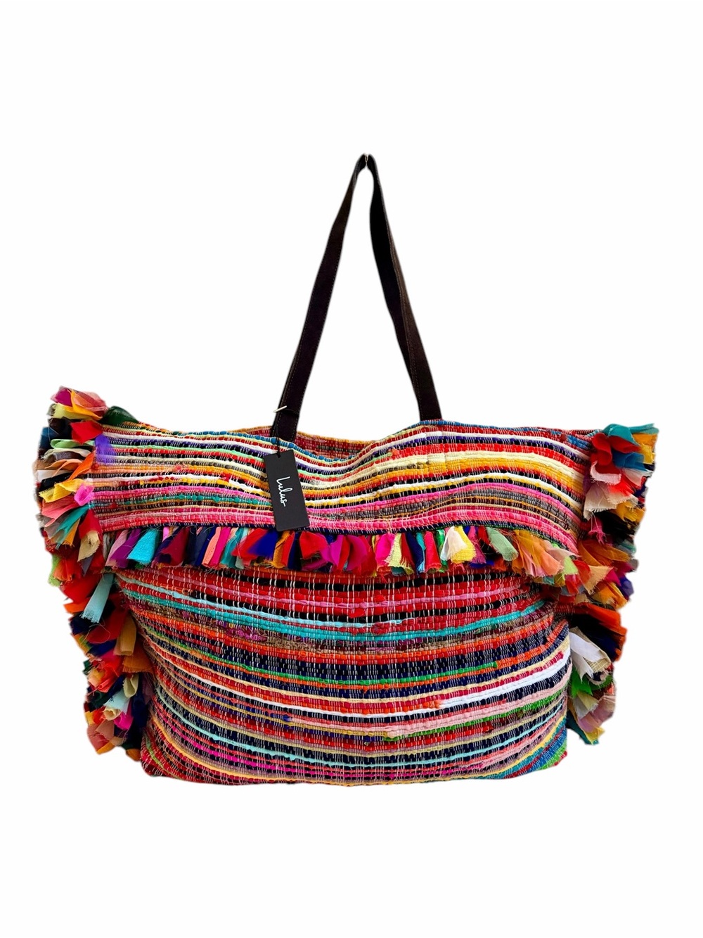 Lulus Boho Multicolor Fringe Tote